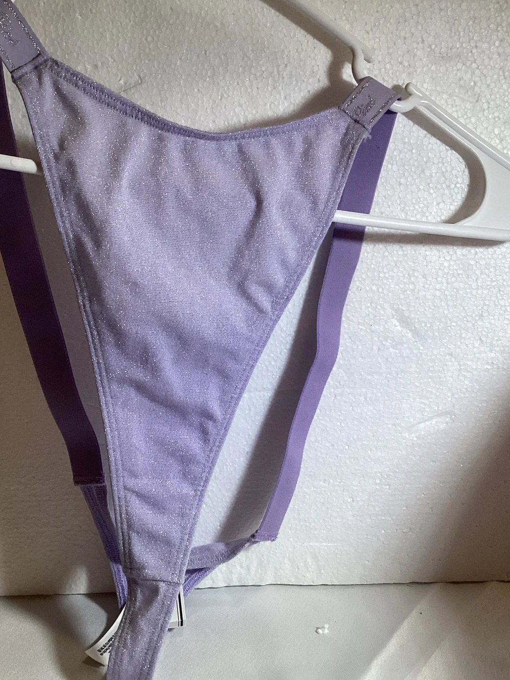 PINK Victoria's Secret Lavender Shimmer Thong Panty